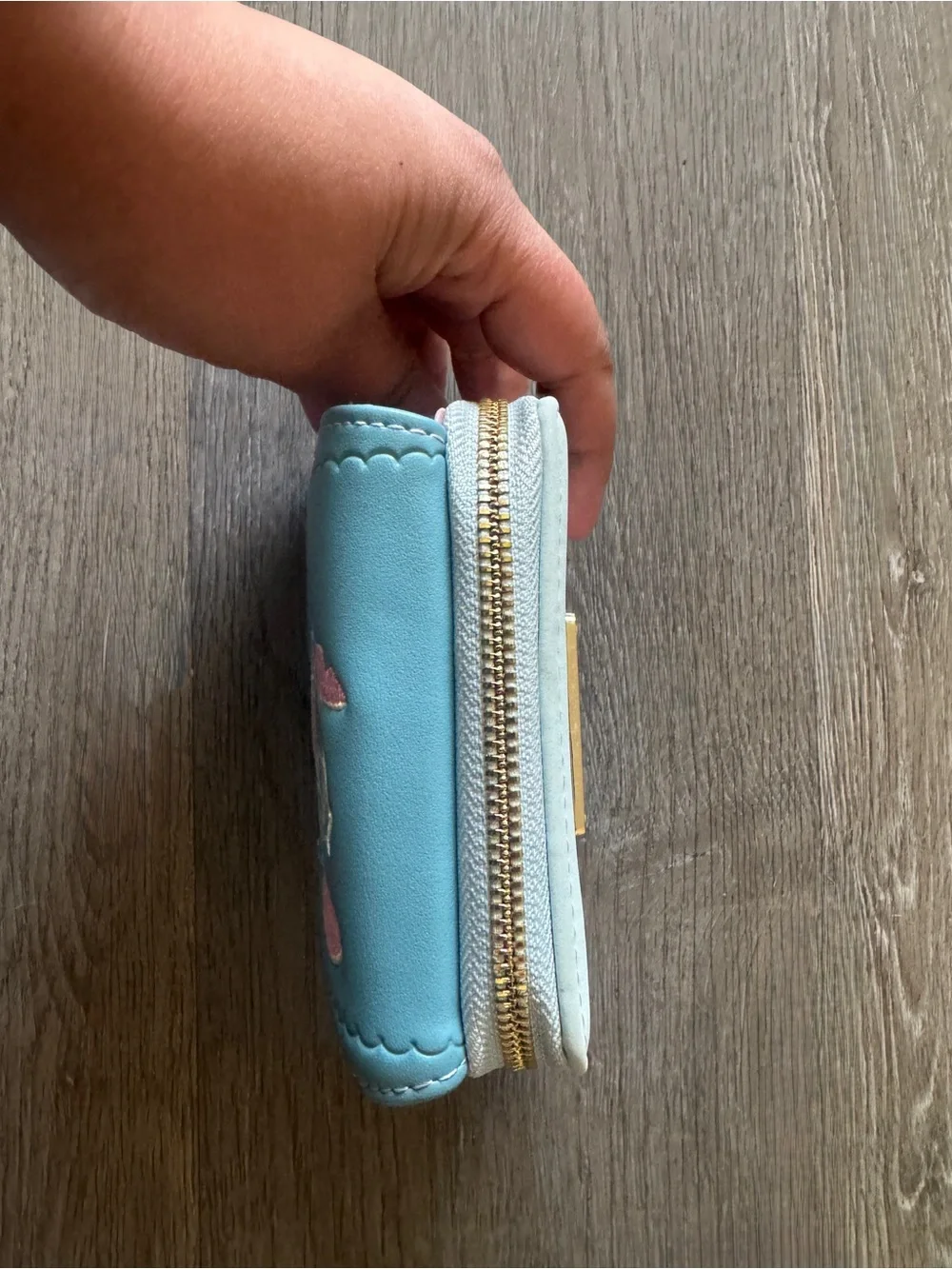 Loungefly Light Blue Stitch Embroidered Zip Wallet